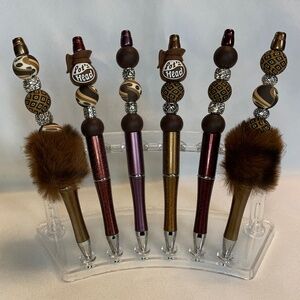 NEW! Handmade Decorated Pens! 5 Piece Set! You Get One!  Your Choice!